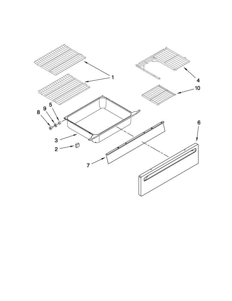 Drawer And Rack Parts Diagram and Parts List for MGS5775BDW19  Maytag Range