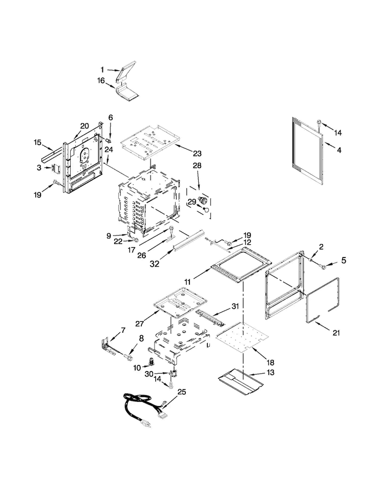 Chassis Parts Diagram and Parts List for MGR8880AS1  Maytag Range