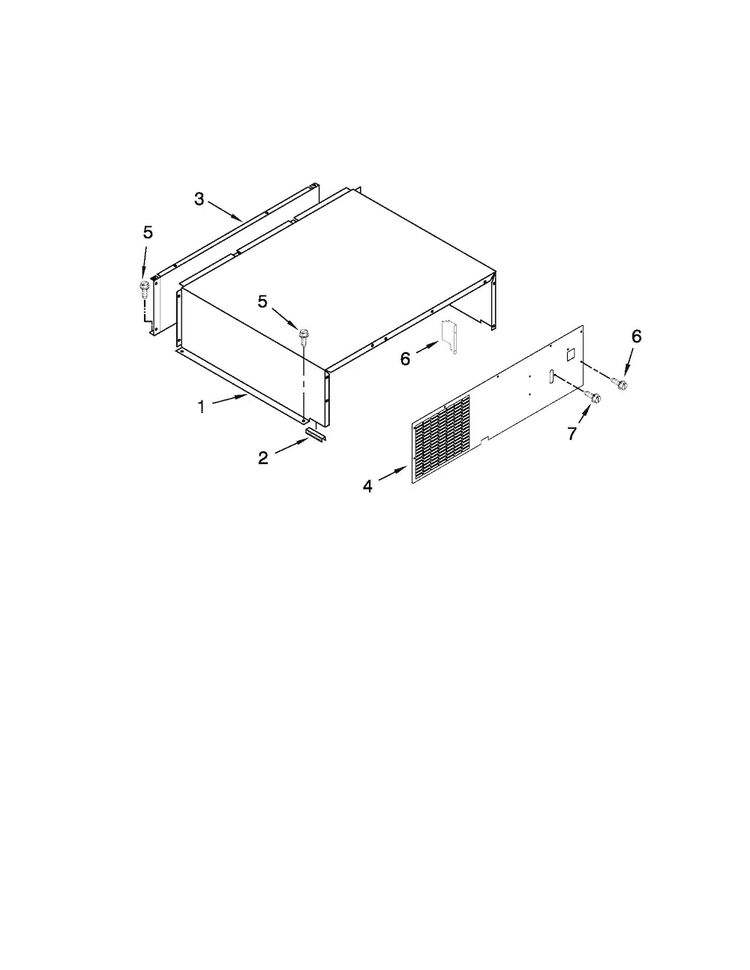 Top Grille And Unit Cover Parts Diagram and Parts List for JF42NXFXDW02  Jenn-Air Refrigerator