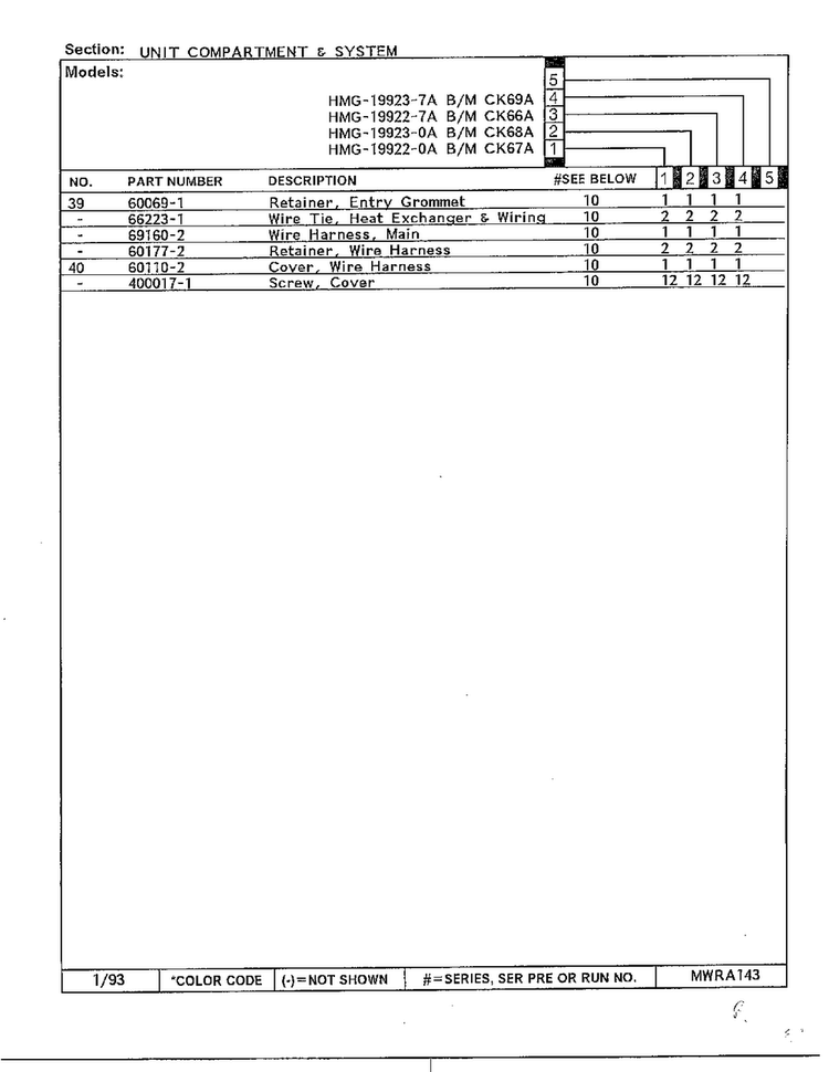 Unit Compartment & System Page 3 Diagram and Parts List for 19922-7A  Admiral Refrigerator