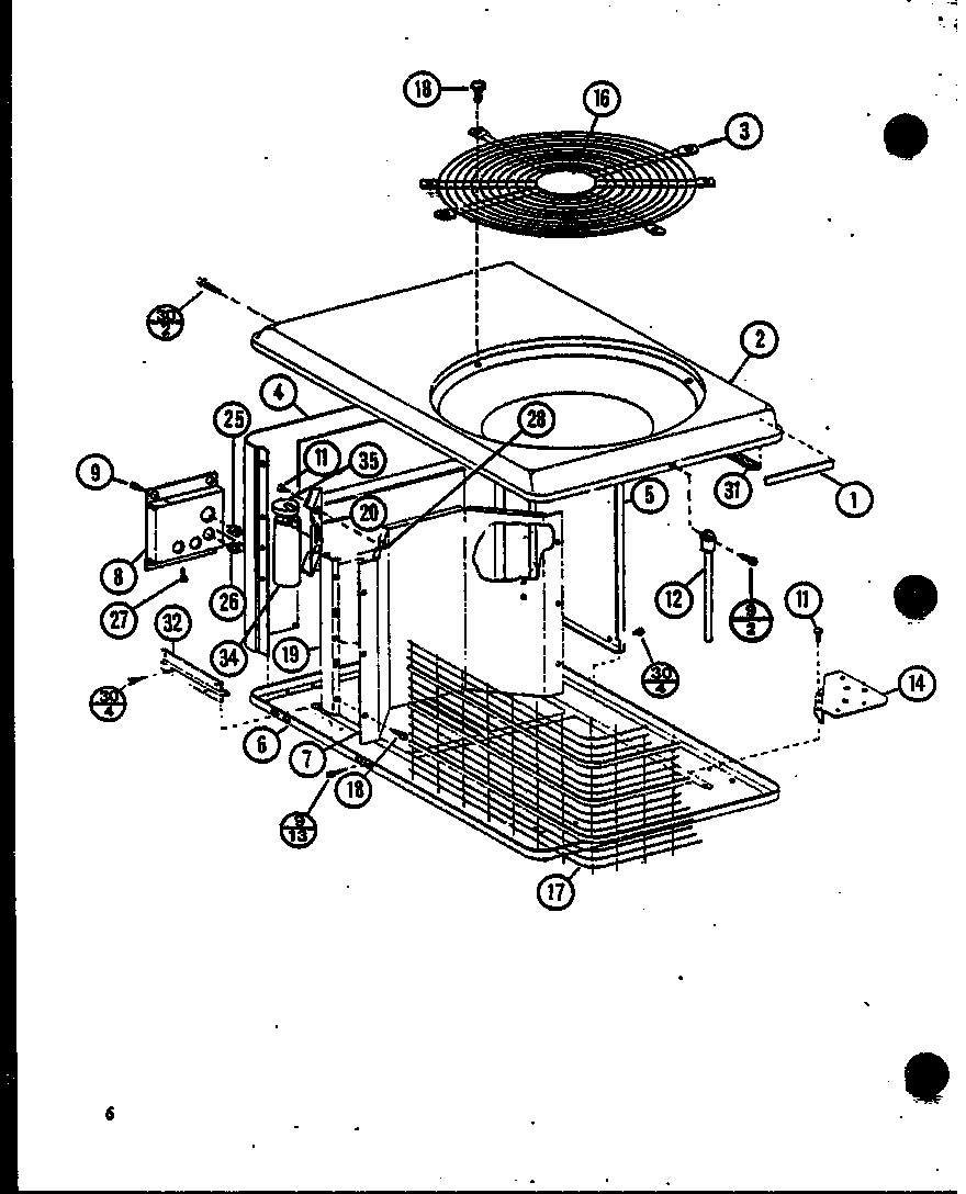 (srcf30u01b/p6917206c) (srcf36u01b/p6904407c) (srcf42u01b/p6904408c) (srcf30u01c/p6917208c) Diagram and Parts List for SRCF48U01B P6904409C Amana Air Conditioner