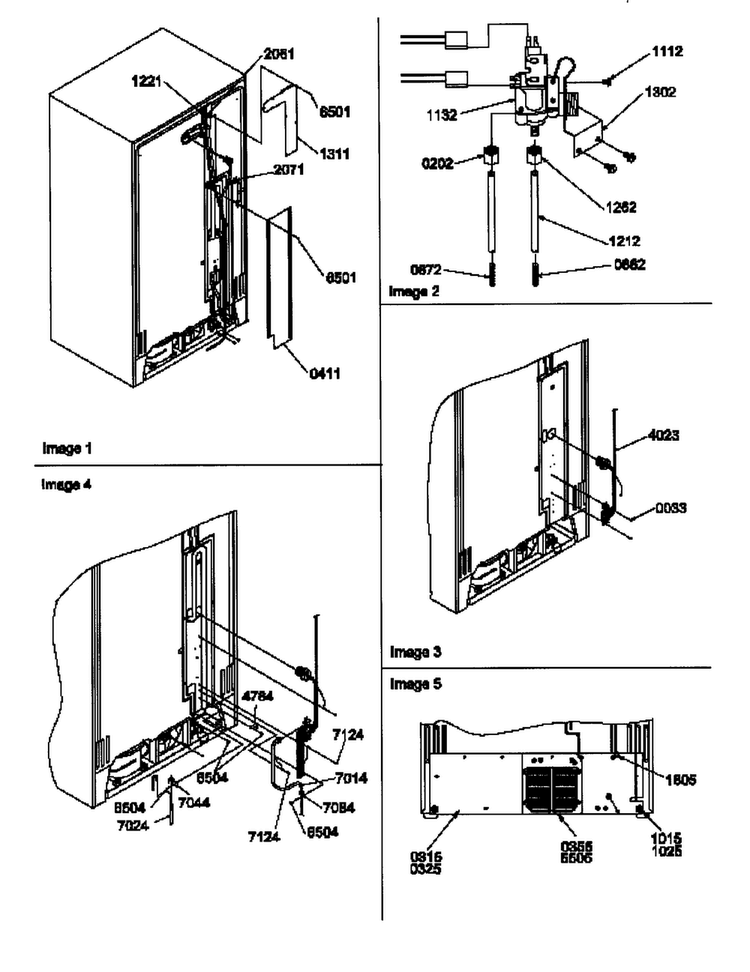 Cabinet Back Diagram and Parts List for SCD25TW-P1190426WW  Amana Refrigerator