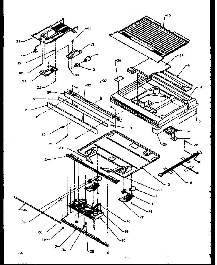 Divider Block Diagram and Parts List for TG18R2L-P1158305WL  Amana Refrigerator