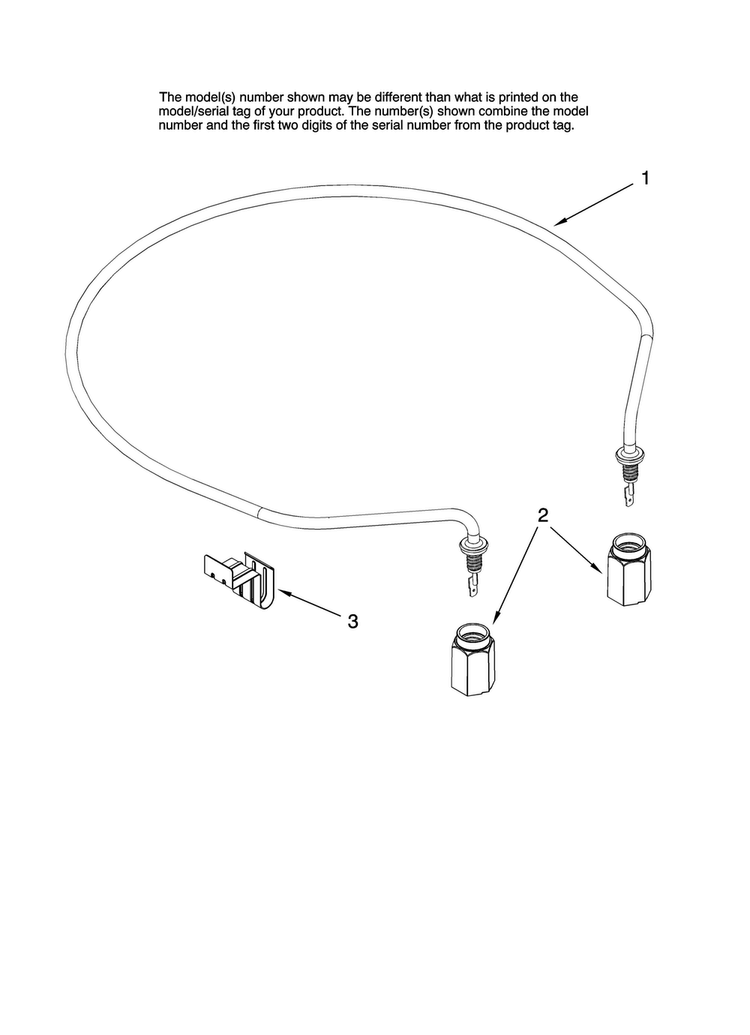 Heater Parts Diagram and Parts List for JDB1080AWB0  Jenn-Air Dishwasher