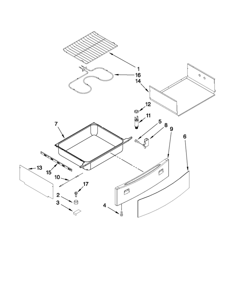 Drawer And Rack Parts Diagram and Parts List for JGS8850CDS01  Jenn-Air Range