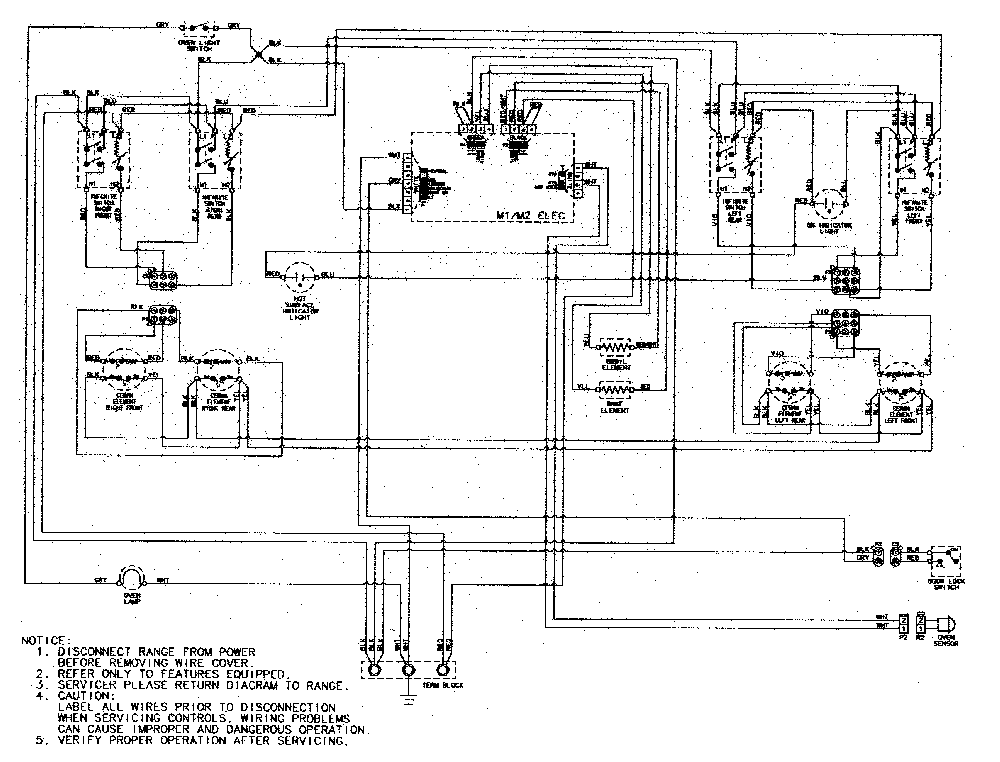 Wiring information Diagram and Parts List for MER5752BAS0  Maytag Range