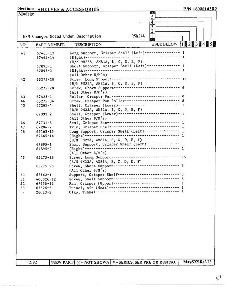 Shelves And Accessories Page 3 Diagram and Parts List for 24712  Maytag Refrigerator