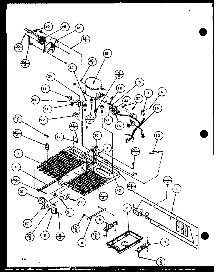 Section 20 Diagram and Parts List for SL22JB-P1116006W  Amana Refrigerator