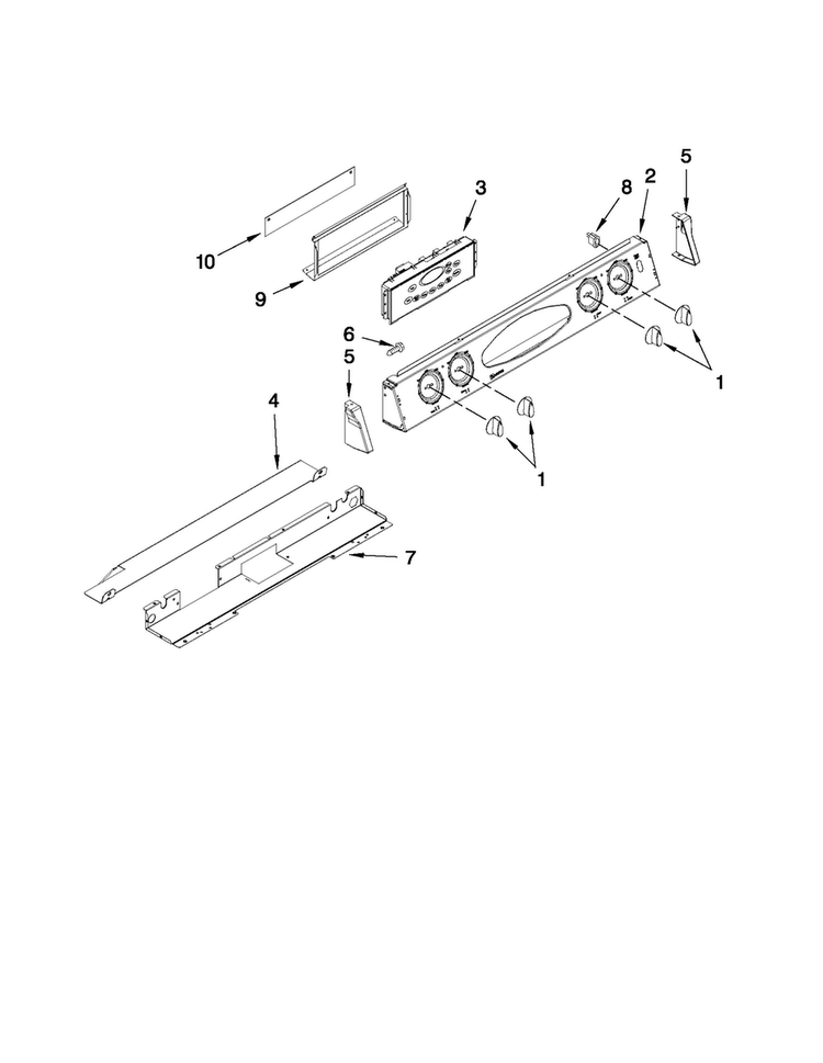 Control Panel Parts Diagram and Parts List for MGS5875BDS23  Maytag Range