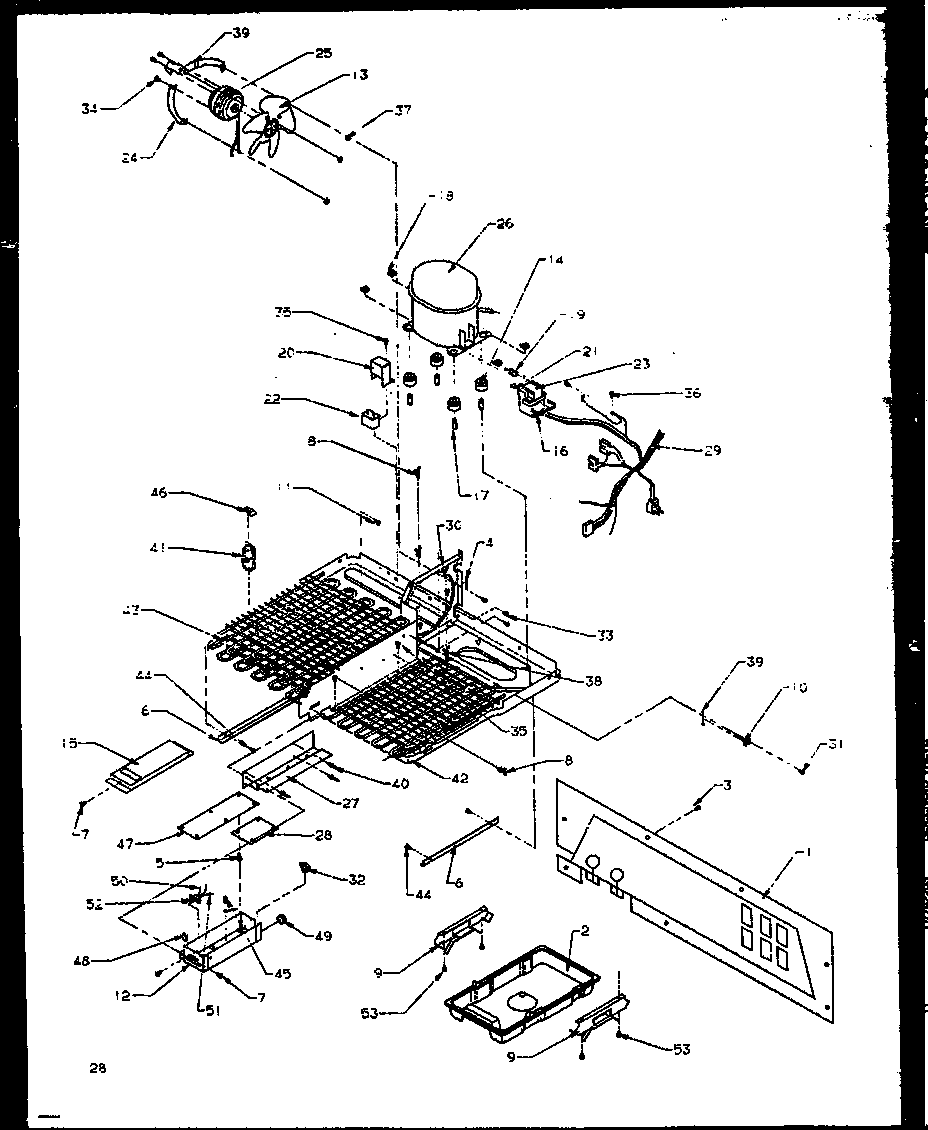 07 - MACHINE COMPARTMENT Diagram and Parts List for ELECREF  Maytag Refrigerator