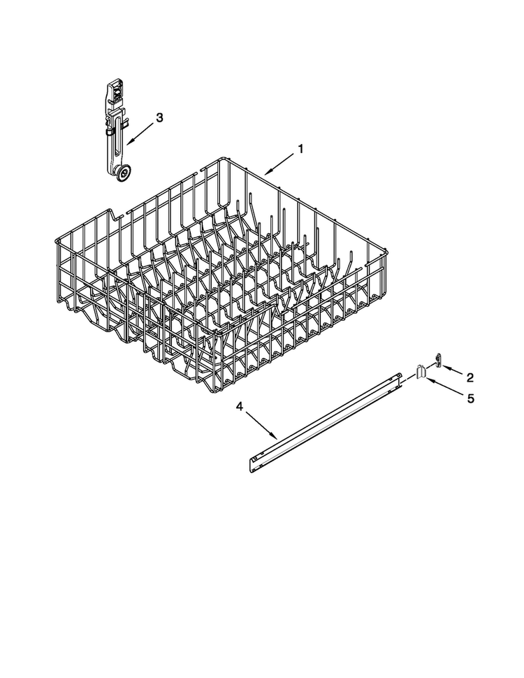 Upper Rack And Track Parts Diagram and Parts List for MDB4409PAW0  Maytag Dishwasher