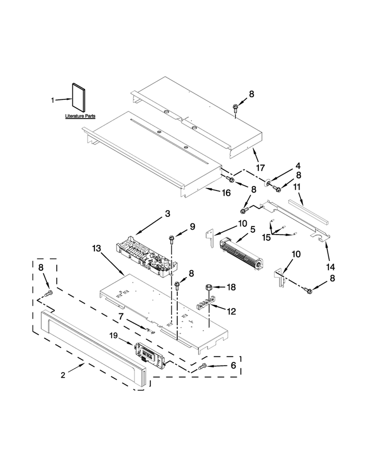 Control Panel Parts Diagram and Parts List for MEW7627DS00  Maytag Wall Oven