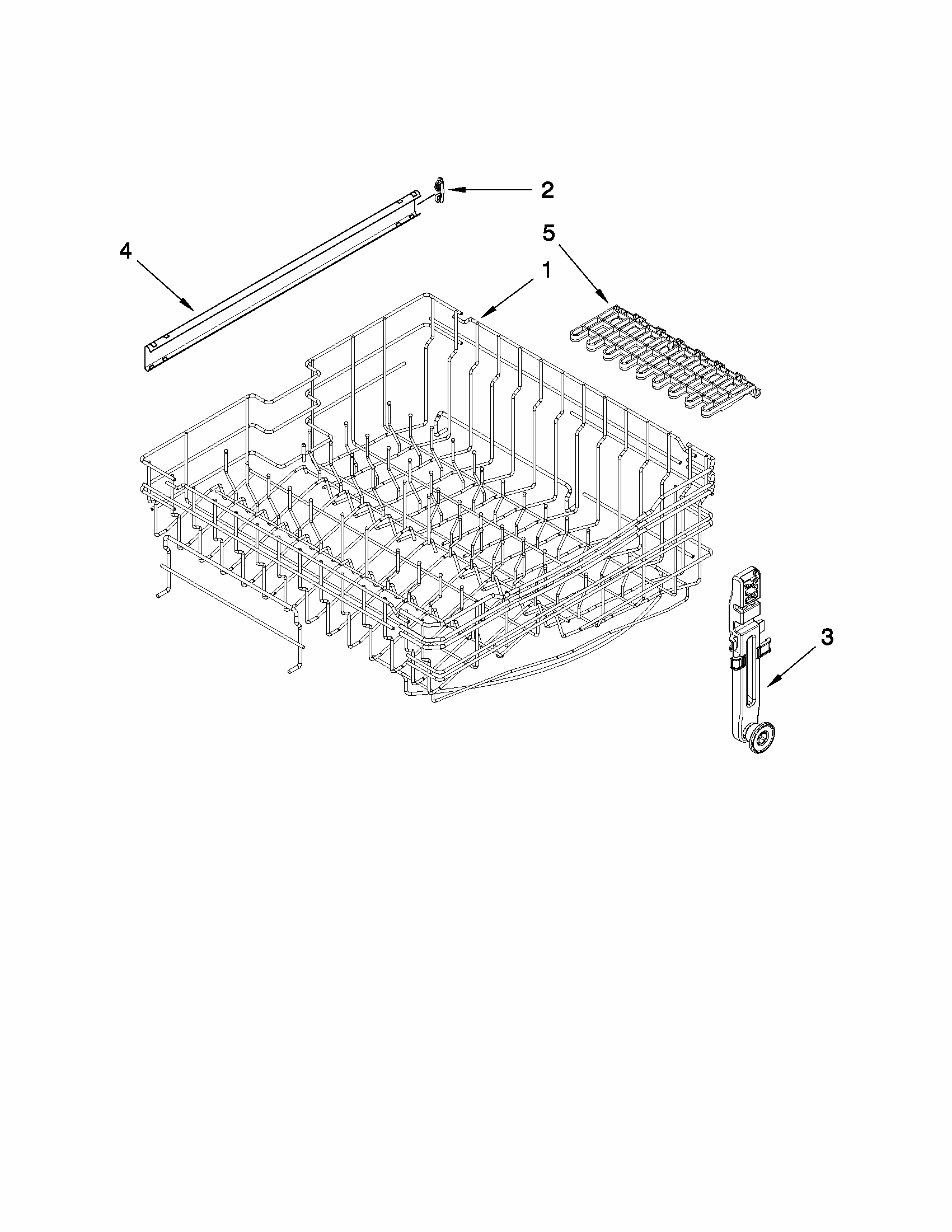 Upper Rack And Track Parts Diagram and Parts List for MDBH949AWB3  Maytag Dishwasher