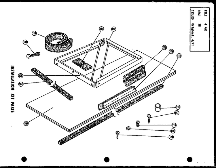 Installation Kit Parts Diagram and Parts List for FC18-3H P54655-1R Amana Air Conditioner