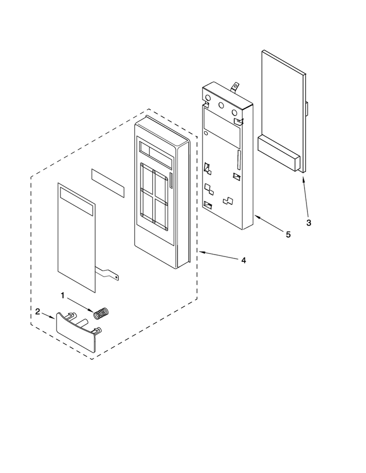 Microwave Control Panel Parts Diagram and Parts List for AMC5101AAW14  Amana Microwave