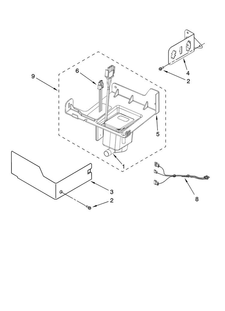 Pump Parts Diagram and Parts List for JIM158XBRS2  Jenn-Air Ice Maker