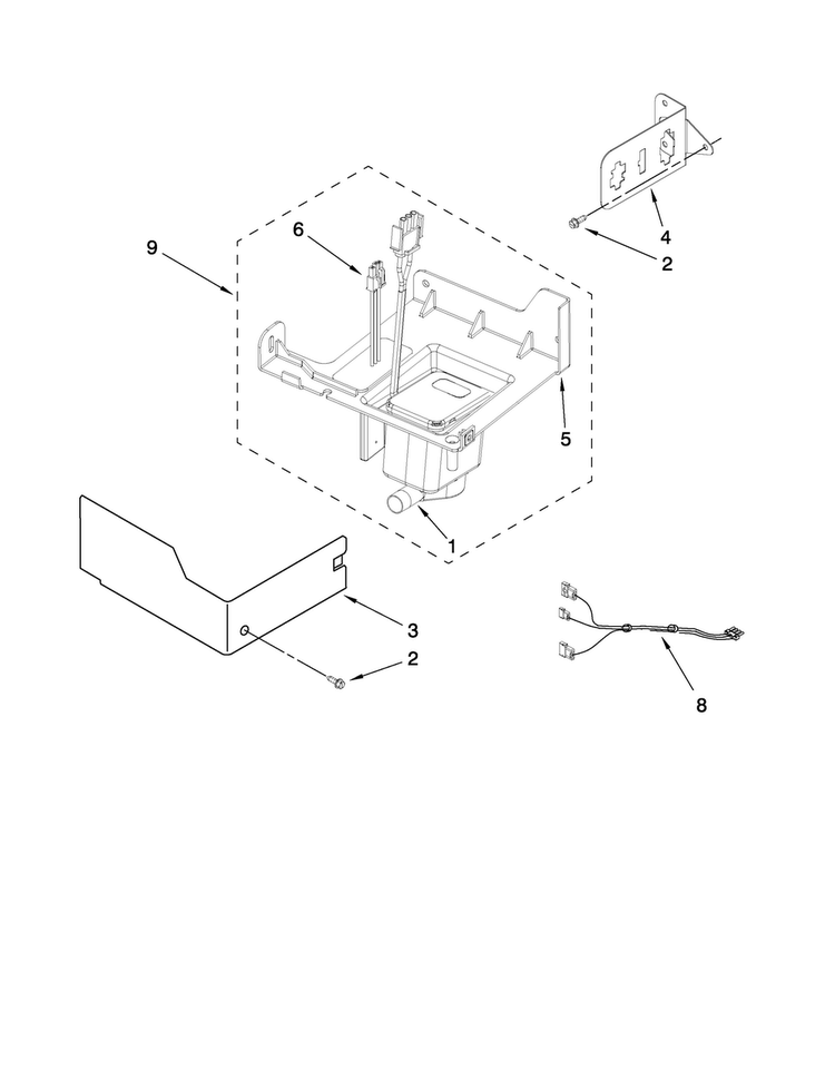 Pump Parts Diagram and Parts List for MIM1554WRS0  Maytag Ice Maker