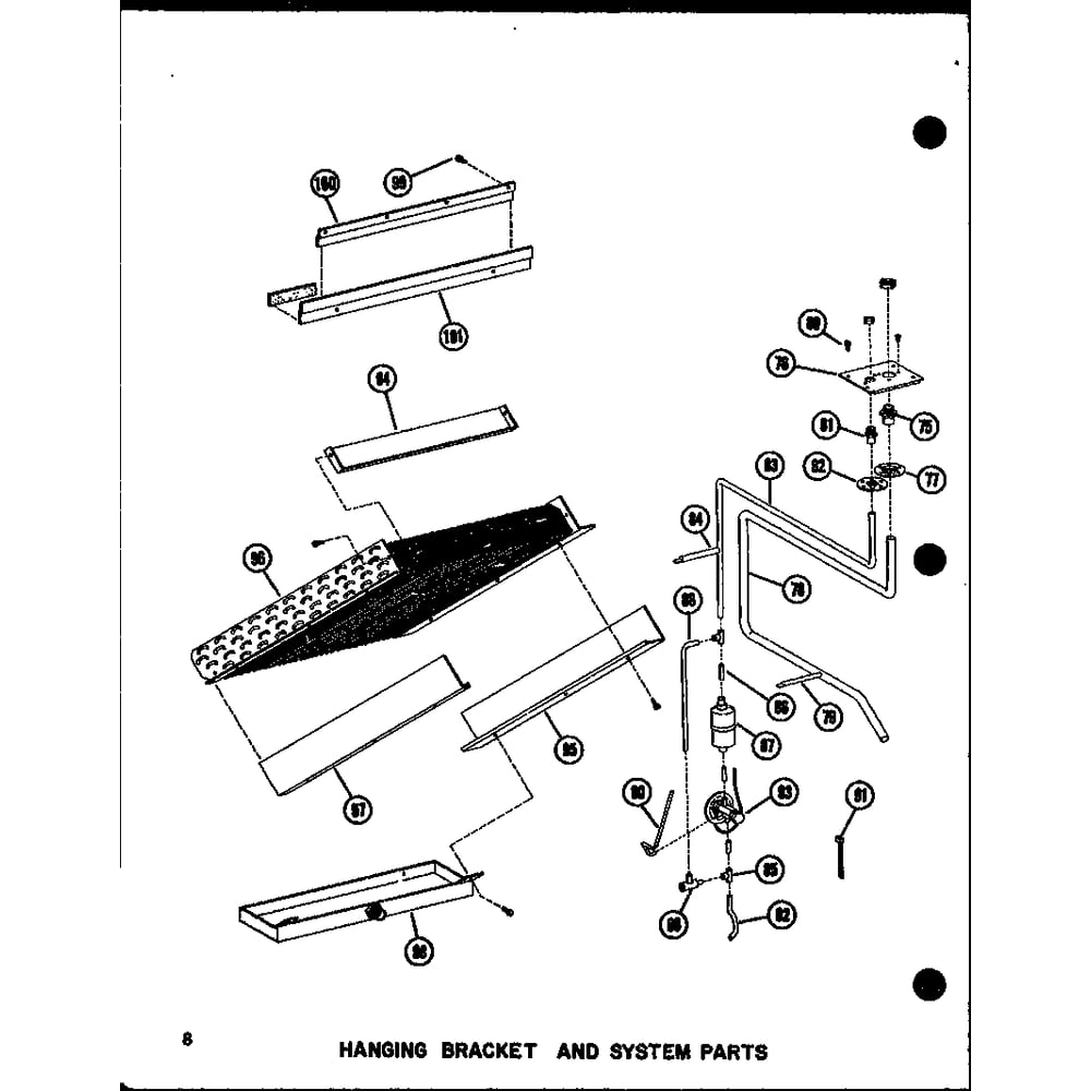 Hanging Bracet And System Parts Diagram and Parts List for VBCH35 P55895-2C Amana Air Conditioner