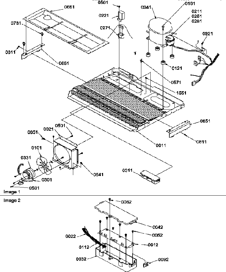 Fan Blade And Motor Diagram and Parts List for SRDE25TPE-P1190314WE  Amana Refrigerator