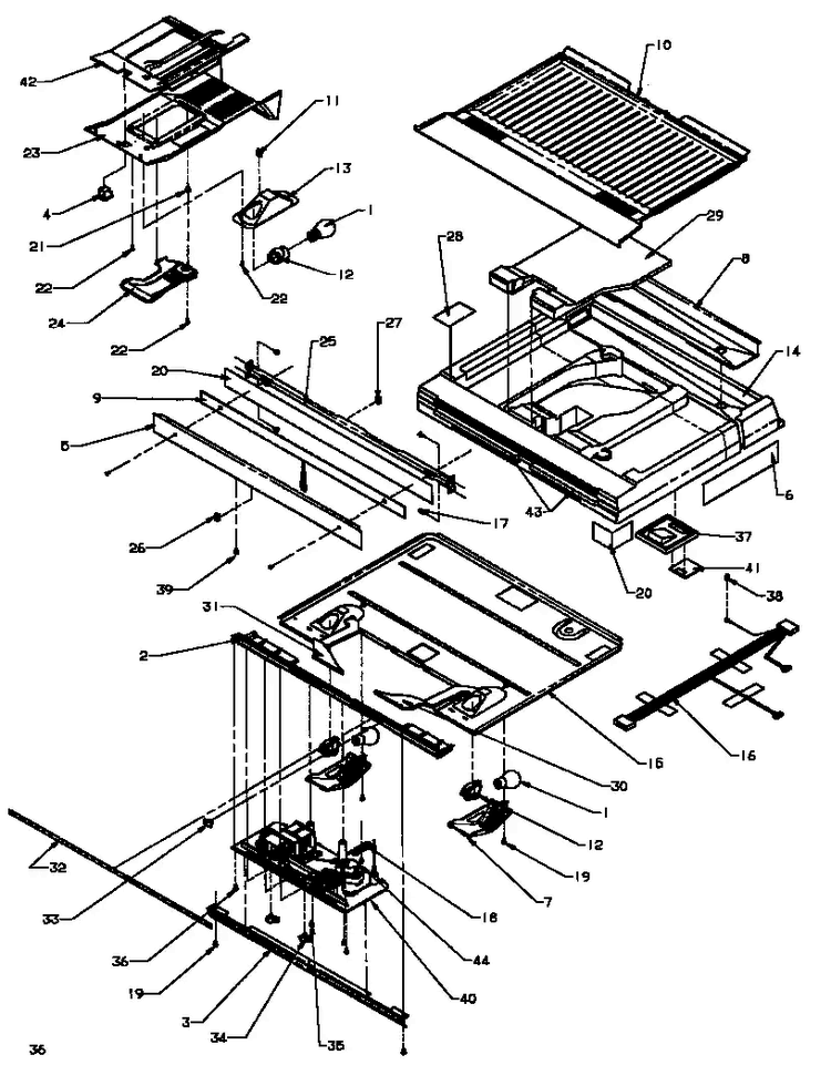 Divider Block Diagram and Parts List for TG18R2-P1181701WW  Amana Refrigerator