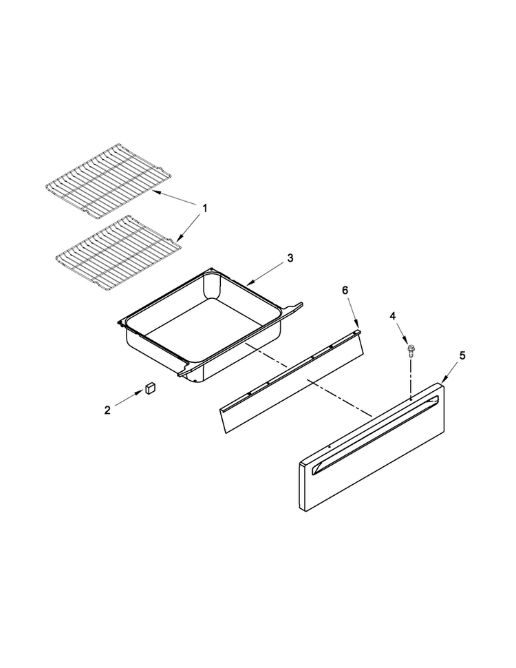 Drawer And Rack Parts Diagram and Parts List for MGS5752BDB20  Maytag Range