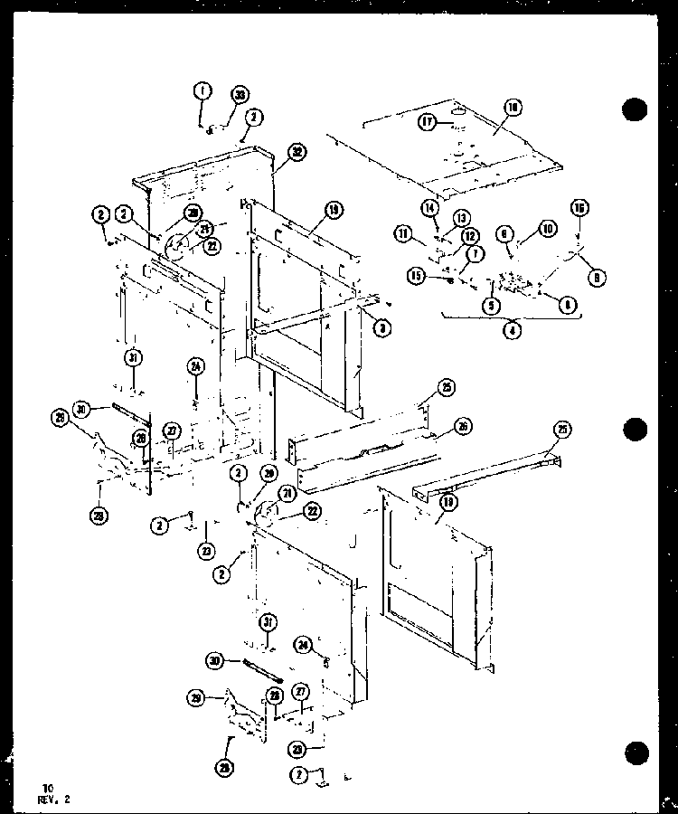 Section 3 Diagram and Parts List for AO-24SB-P85567-3S  Amana Wall Oven