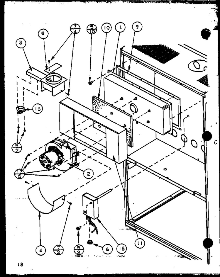 Section 1 Diagram and Parts List for GHI115A35CV P6983142F Amana Heater
