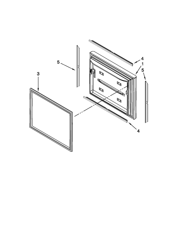 Freezer Door Parts Diagram and Parts List for JFC2290VTB3  Jenn-Air Refrigerator
