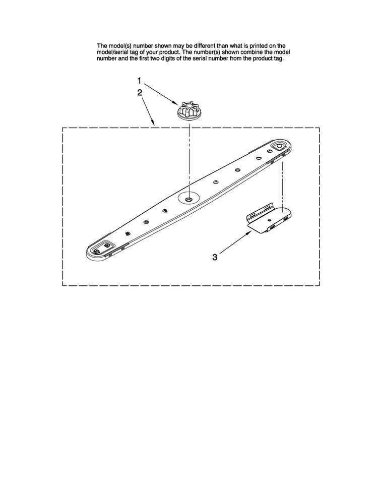 Lower Washarm Parts Diagram and Parts List for MDBH945AWW2  Maytag Dishwasher