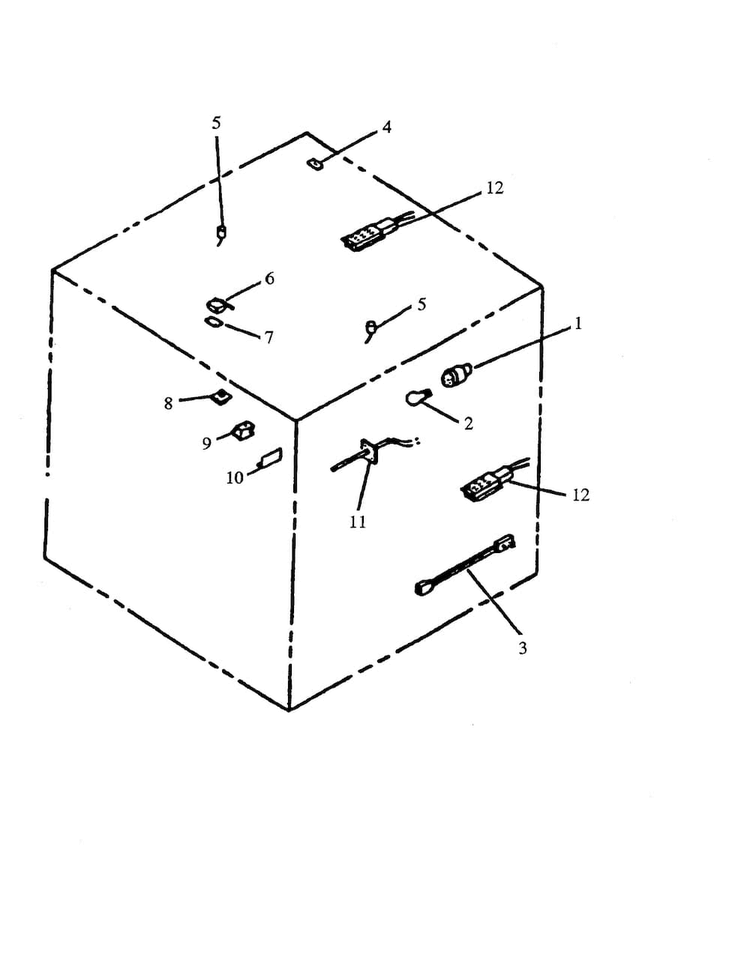 Electric Components Diagram and Parts List for AGS780WW-P1168601NW  Amana Range