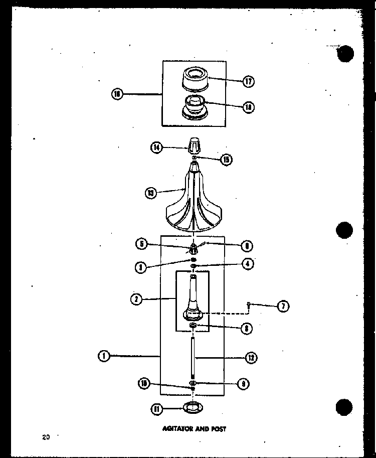 Section 6 Diagram and Parts List for TAA200 P75751-8W Amana Washer