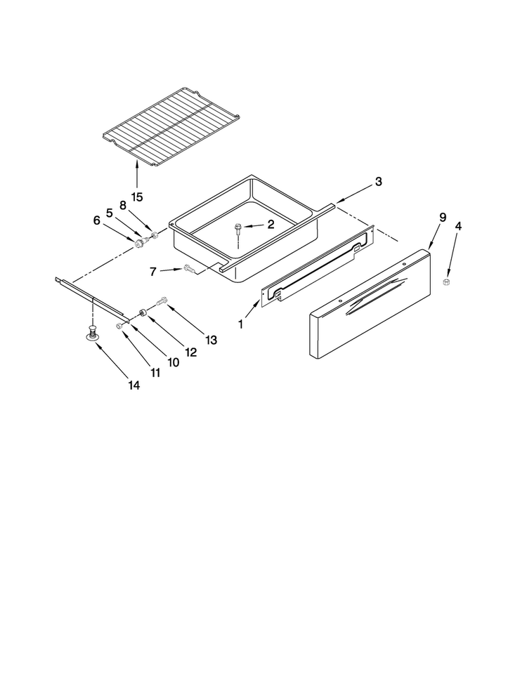 Drawer And Rack Parts Diagram and Parts List for MER8875WW0  Maytag Range