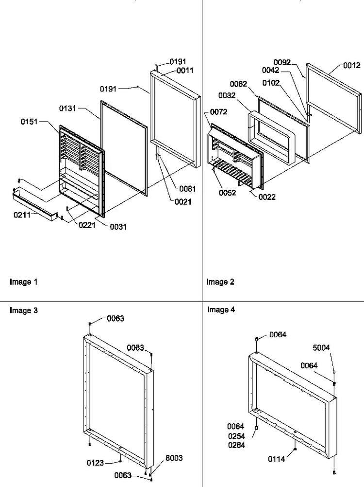 Door Assemblies Diagram and Parts List for TR25VE-P1196404WE  Amana Refrigerator
