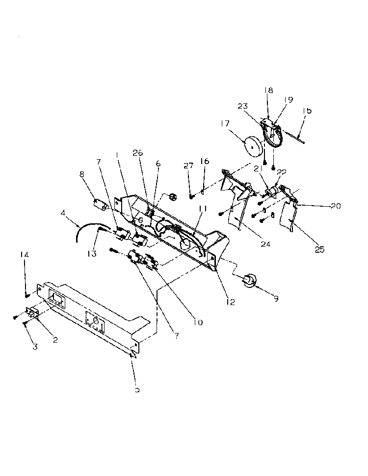Ice And Water Cavity Parts Diagram and Parts List for 2599A-P1190419WL  Amana Refrigerator