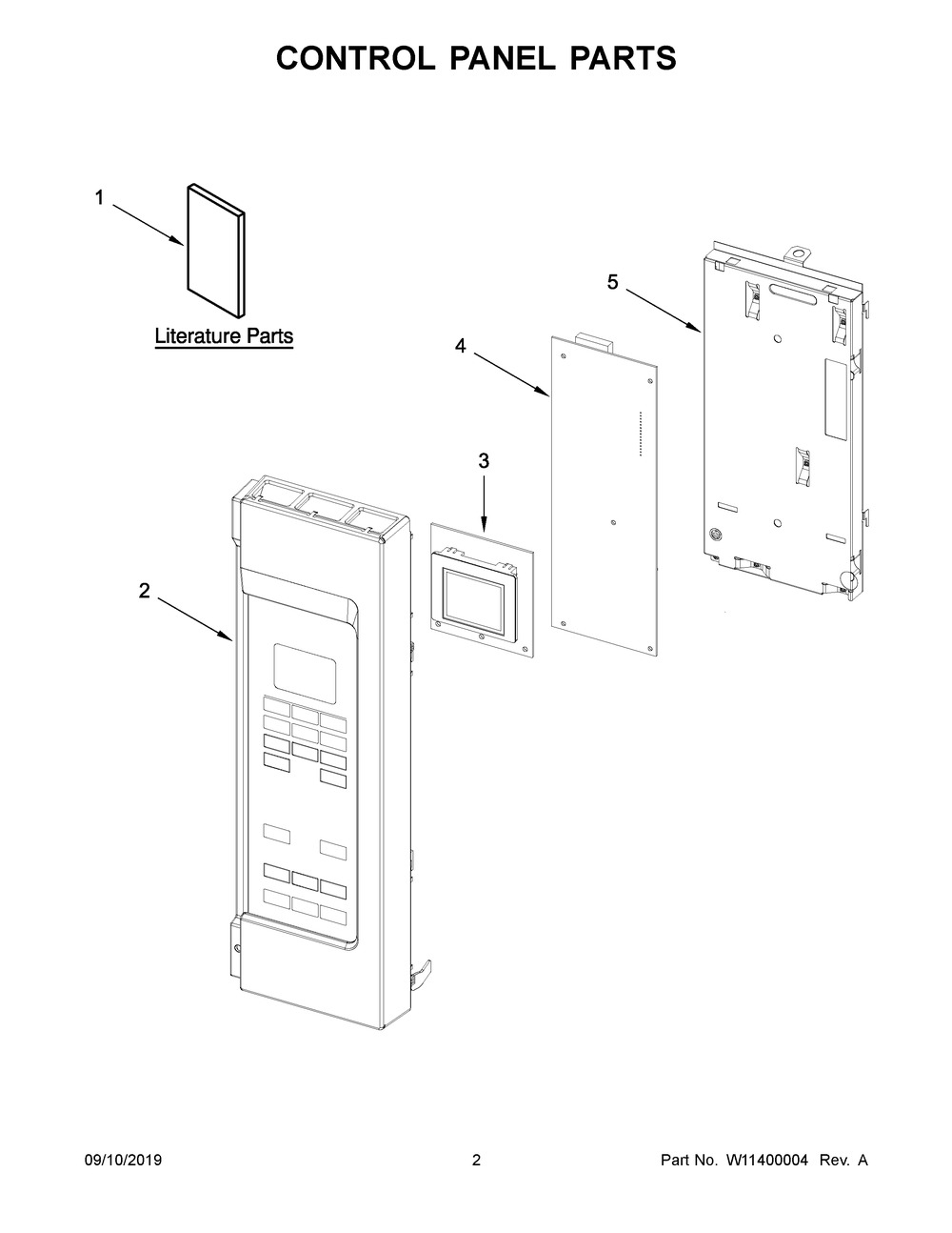 Control Panel Parts Diagram and Parts List for MMV5227JK0  Maytag Microwave