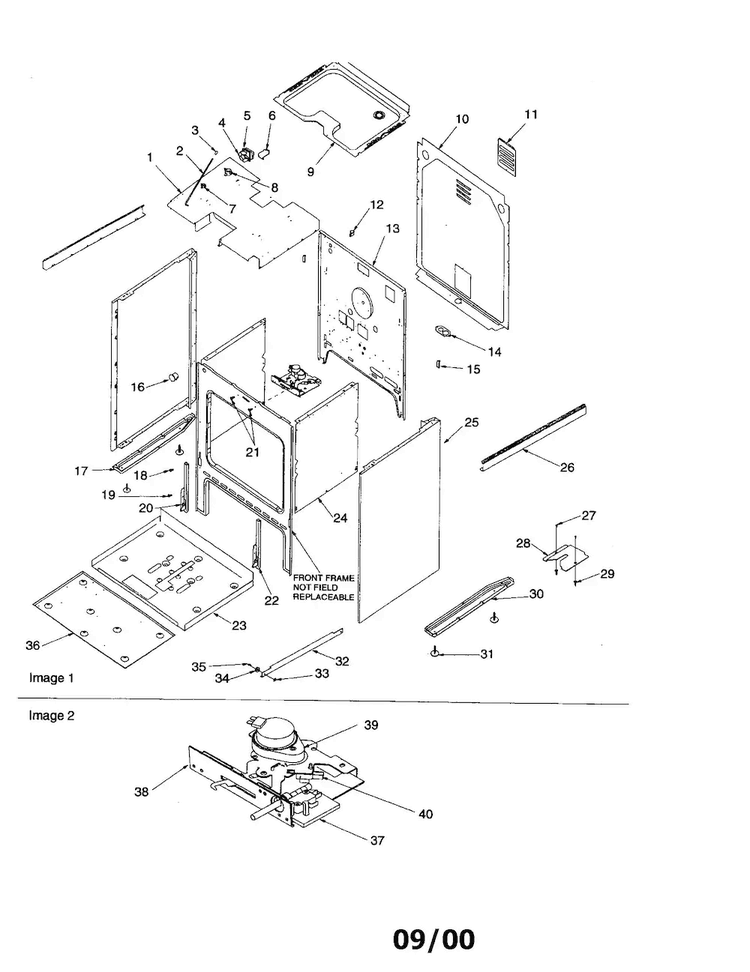 Cabinet Diagram and Parts List for ARRS6500E-P1130697NE  Amana Range