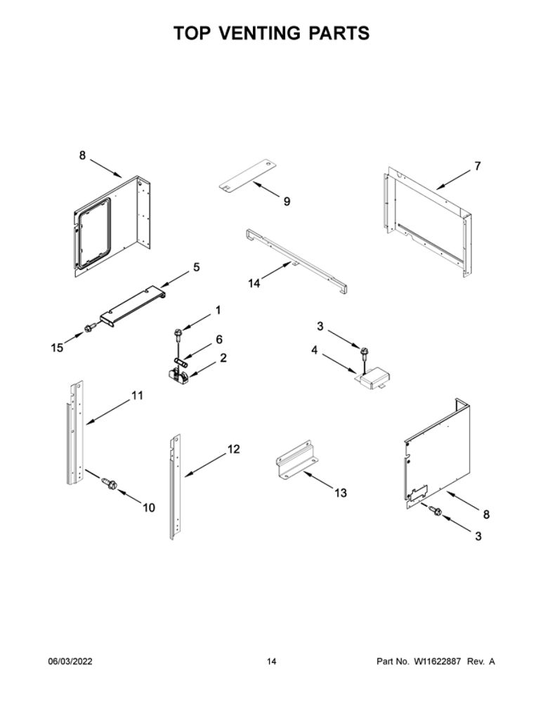 Top Venting Parts Diagram and Parts List for MMW9730FZ20  Maytag Microwave Oven Combo