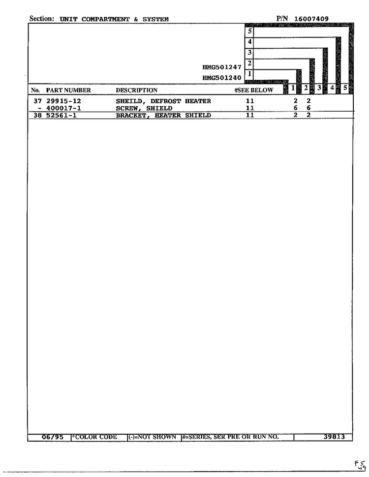 Unit Compartment And System Page 3 Diagram and Parts List for 501247  Admiral Refrigerator