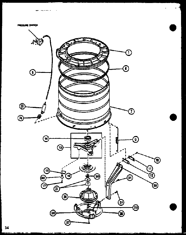 Section 17 Diagram and Parts List for LW2502L P1118409WL Amana Washer