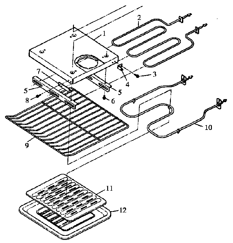 Lower Oven Components Diagram and Parts List for AOR27DE-P1132341NE  Amana Microwave