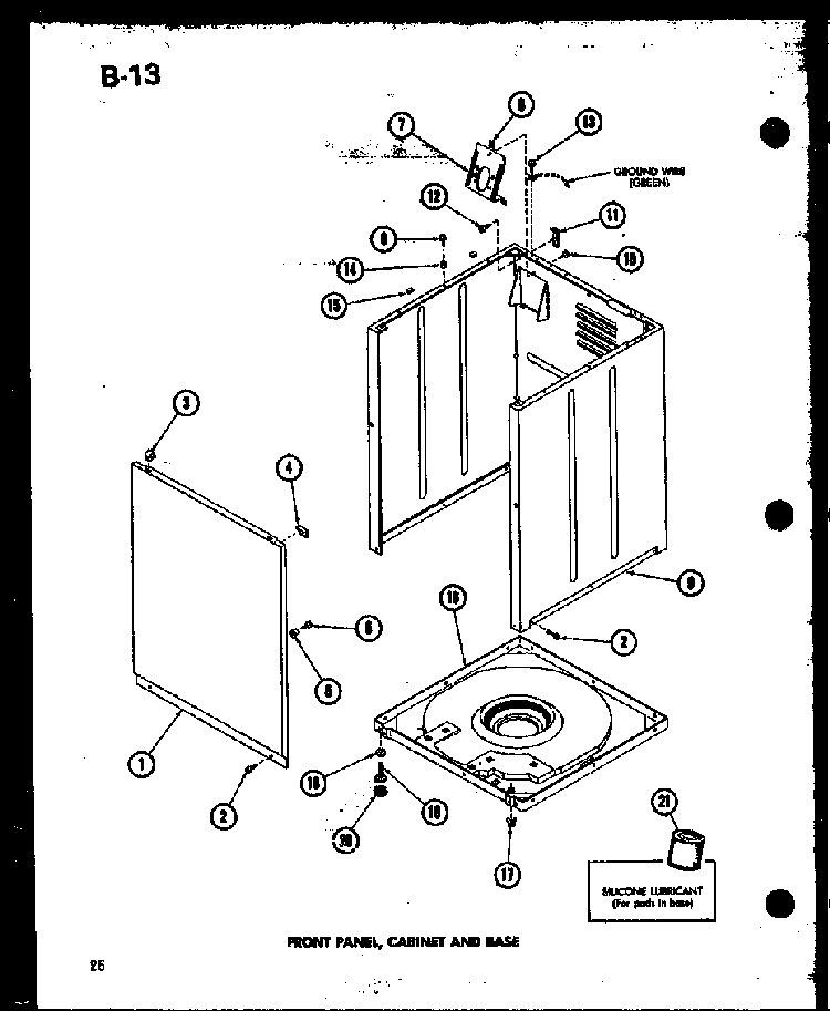 Front Panel Diagram and Parts List for TAA800 P75751-7W Amana Dryer