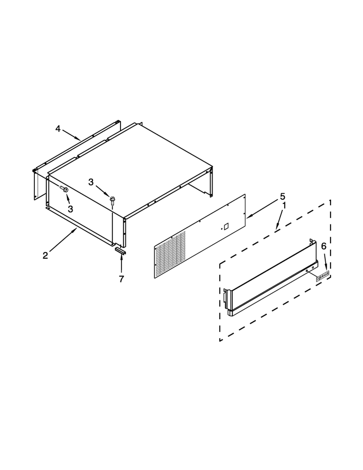 Top Grille And Unit Cover Parts Diagram and Parts List for JS48SSDUDE00  Jenn-Air Refrigerator