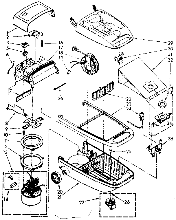 Vacuum Cleaner Parts Diagram and Parts List for 1162432681  Kenmore Filters & Accessories