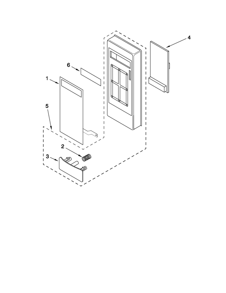 Microwave Control Panel Parts Diagram and Parts List for UMC5200BAS06  Maytag Microwave