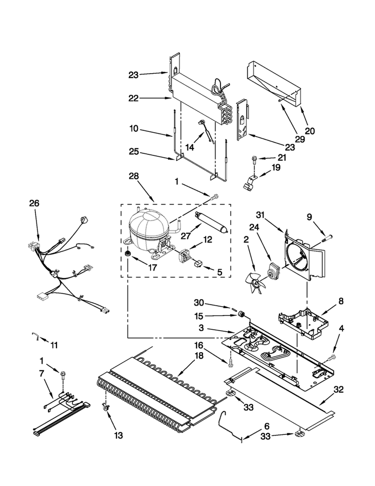 Unit Parts Diagram and Parts List for MFI2269VEB2  Maytag Refrigerator