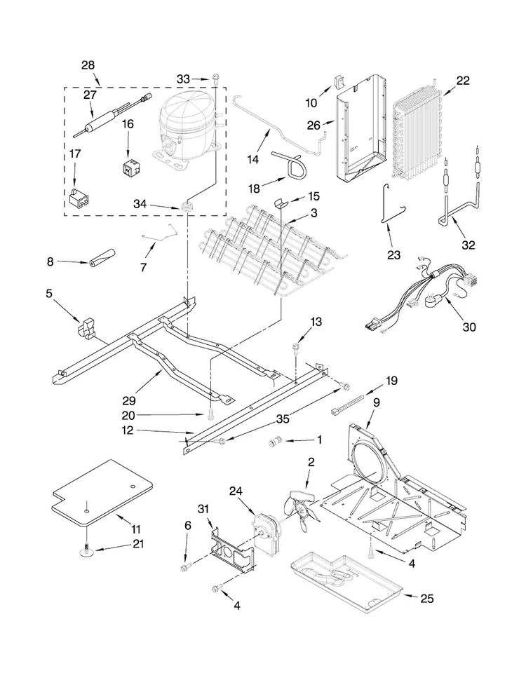 Unit Parts Diagram and Parts List for MSD2572VES02  Maytag Refrigerator