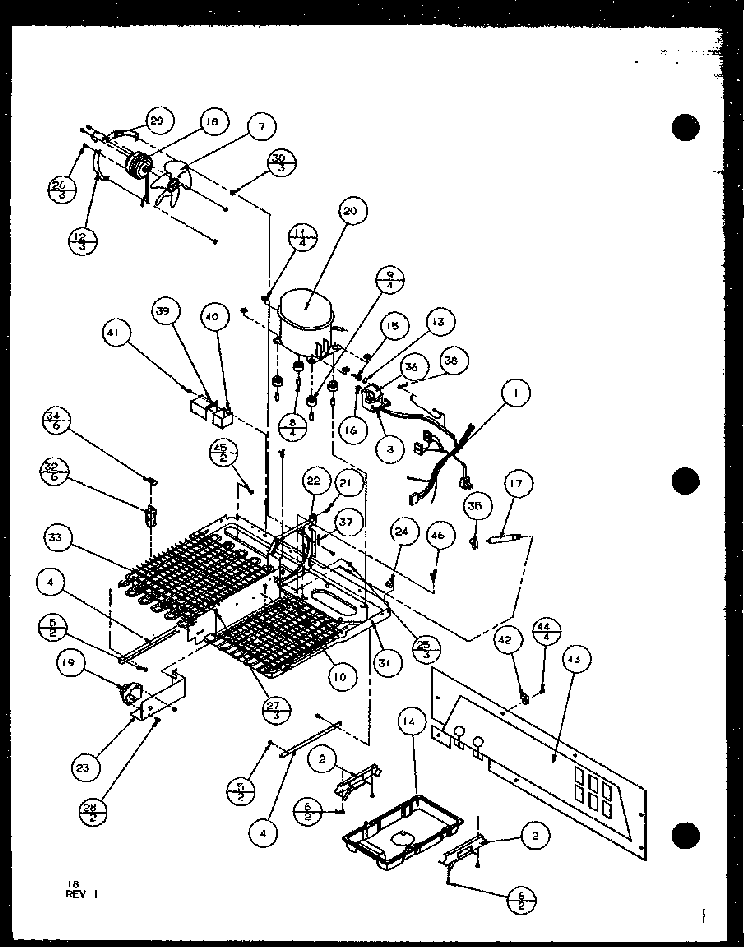 Section 4 Diagram and Parts List for TL18QW-P1111406WW  Amana Refrigerator
