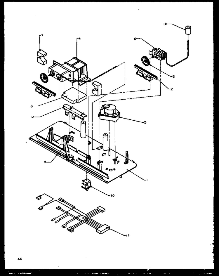 Control Panel Diagram and Parts List for TG18R2L-P1158305WL  Amana Refrigerator