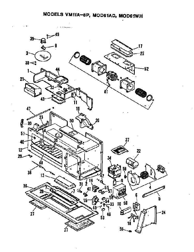 Control Panel/wrapper-upper Diagram and Parts List for 22FA-6CKLXV8  Magic Chef Microwave Oven Combo