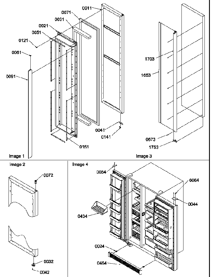 Freezer Door And Toe Grille Diagram and Parts List for SR520SW-P1183002WW  Amana Refrigerator
